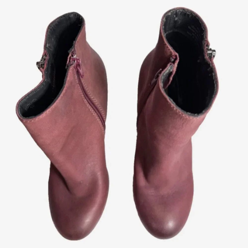Steve Madden Reduxx Women’s Boots 10 Wine Red Leather‎ Vintage Style Never Worn